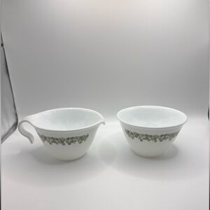 Corelle White and Gray Floral Serveware Set
